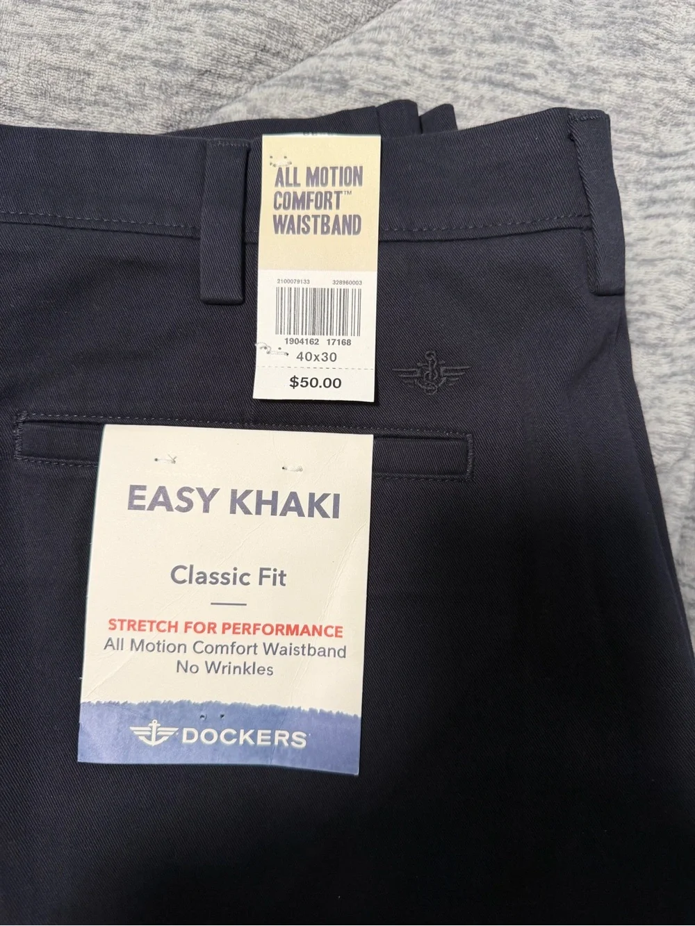 Dockers Easy Khaki Classic Fit Men’s Pants - Black & Navy